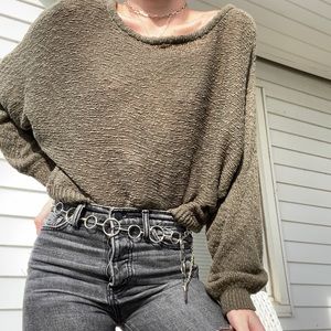 Army Green Knit Sweater
